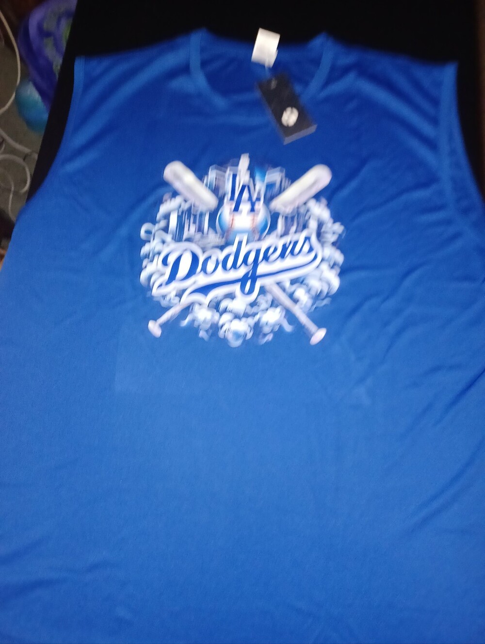 Dodgers Sleeveless Tank Top Big Mans Size 3xl Blue 3x New With Tags